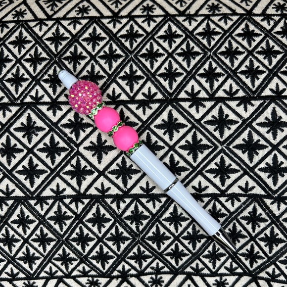 Other - Stylish Handmade Alpha Kappa Alpha Inspired Beaded Pen 🖋️